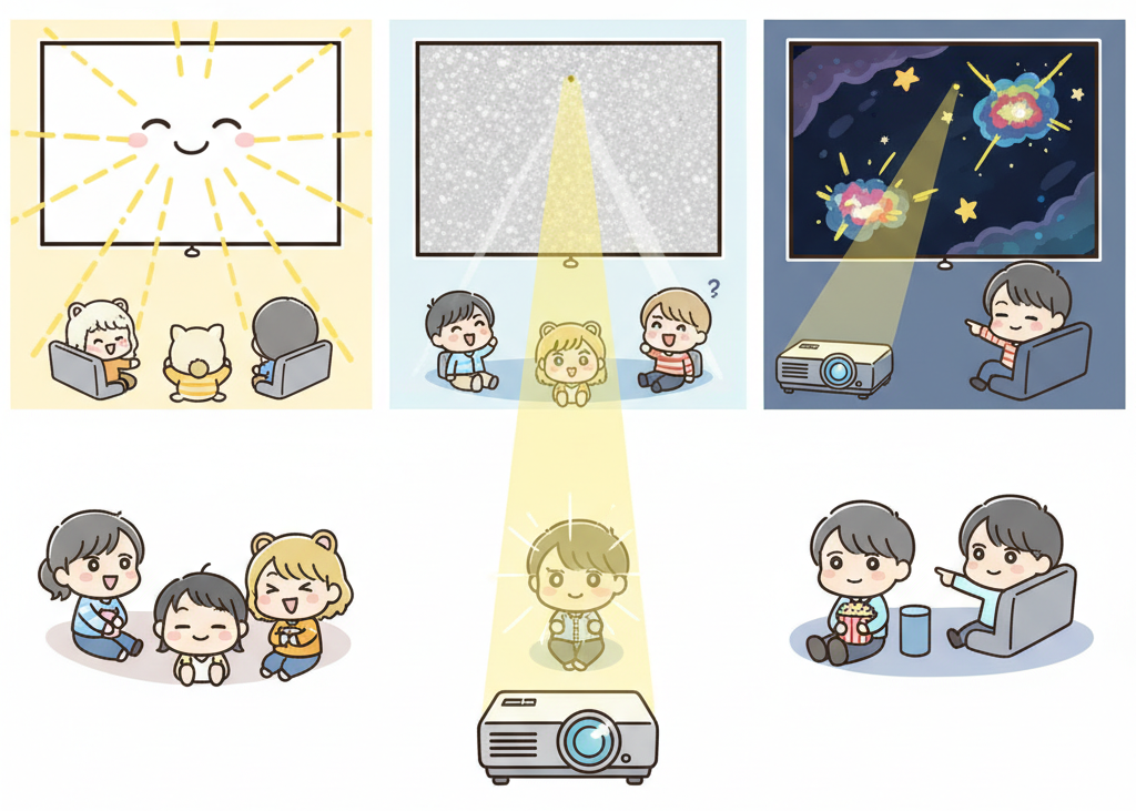 ゲインと反射特性の説明イラスト