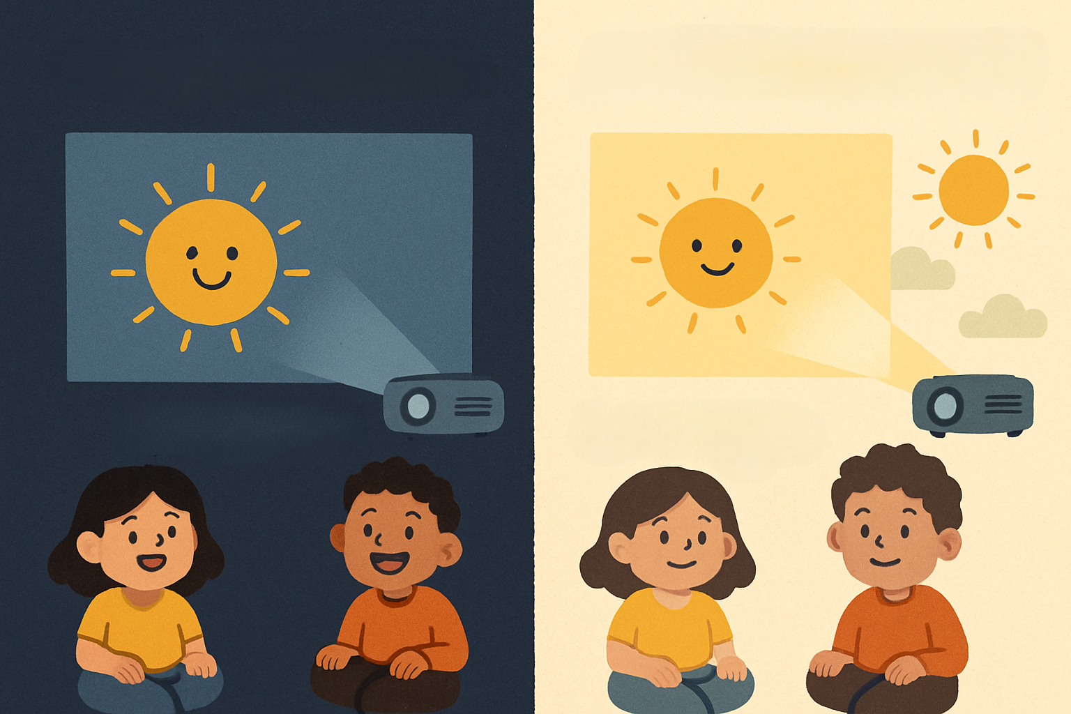 明るさ（ルーメン）の説明イラスト