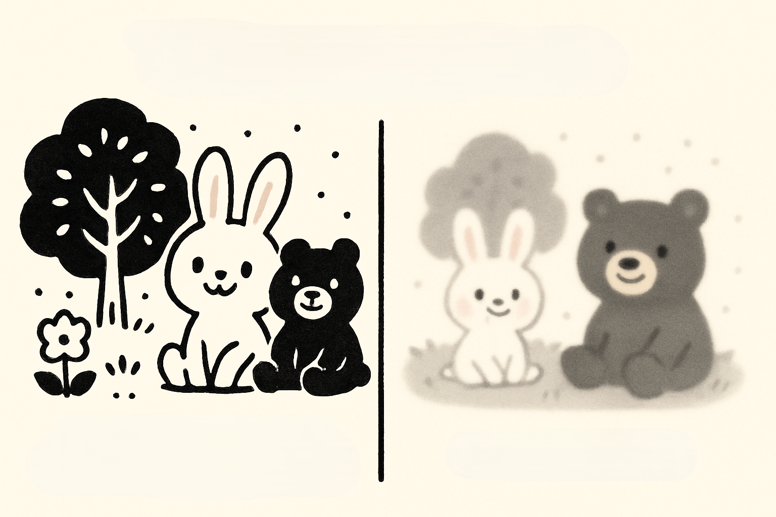 コントラスト比の説明イラスト